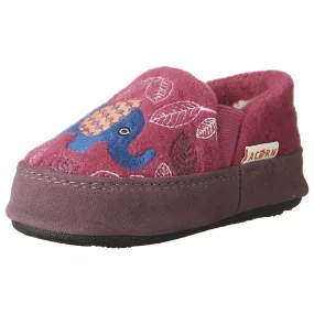 Acorn Kids' Slipperss - Colby Gore Moccasins, Magenta Elephant, K8/9 | A10036MTE-8-9