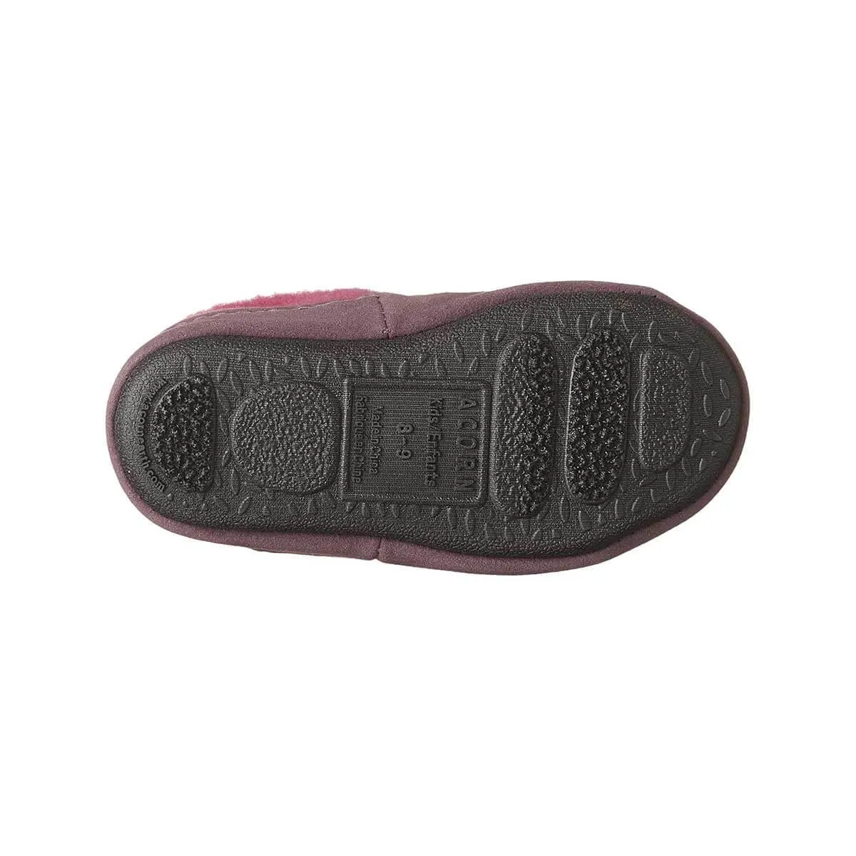 Acorn Kids' Slipperss - Colby Gore Moccasins, Magenta Elephant, K8/9 | A10036MTE-8-9