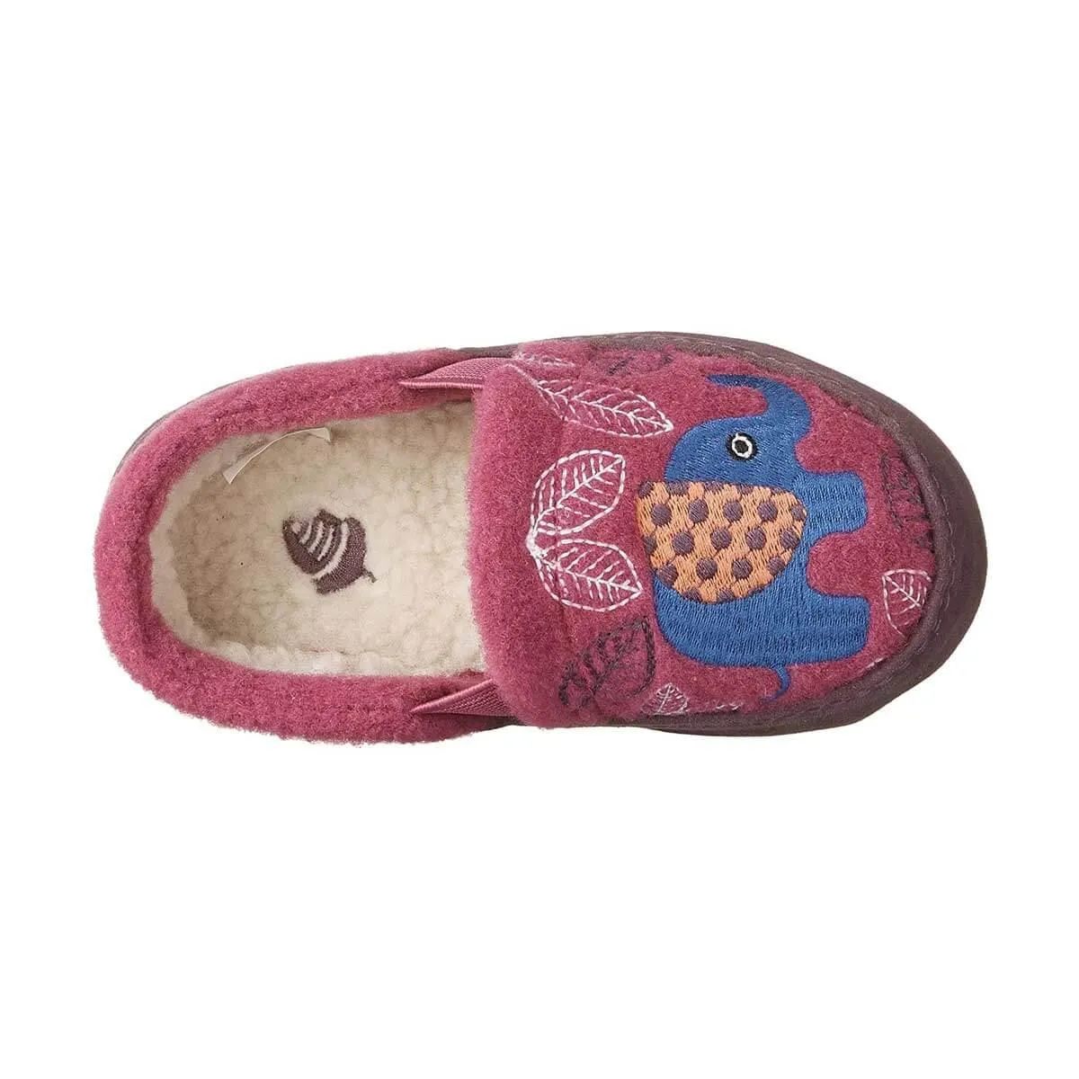 Acorn Kids' Slipperss - Colby Gore Moccasins, Magenta Elephant, K8/9 | A10036MTE-8-9