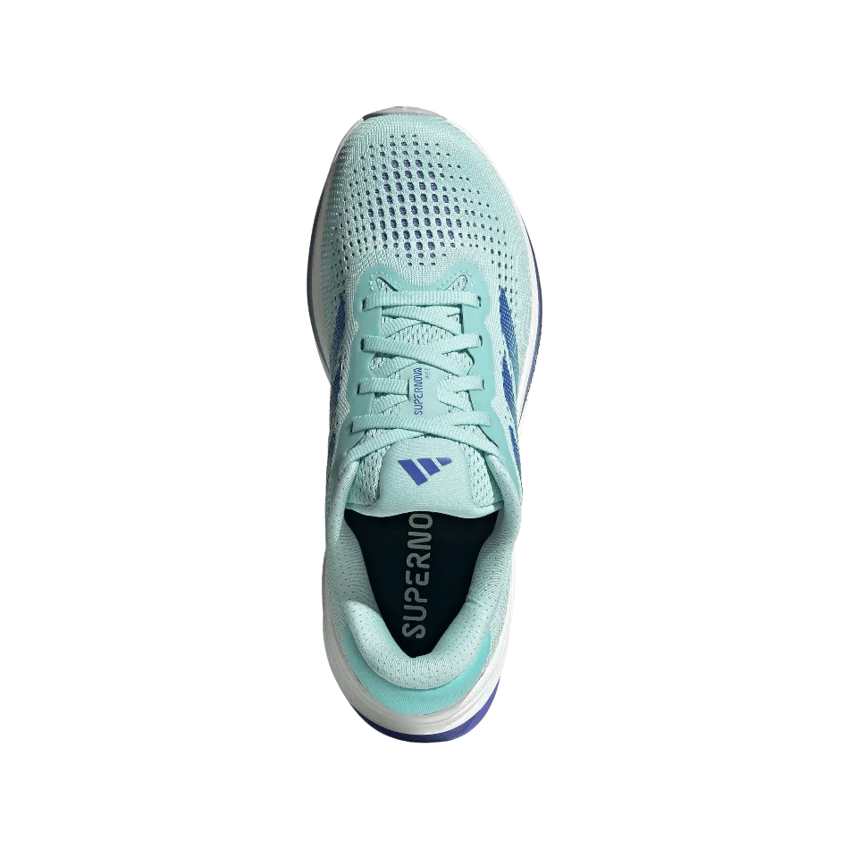 Adidas Women's Supernova Rise Running Shoes in Semi Flash Aqua/Cobalt Blue/Blue Spark Met AW24