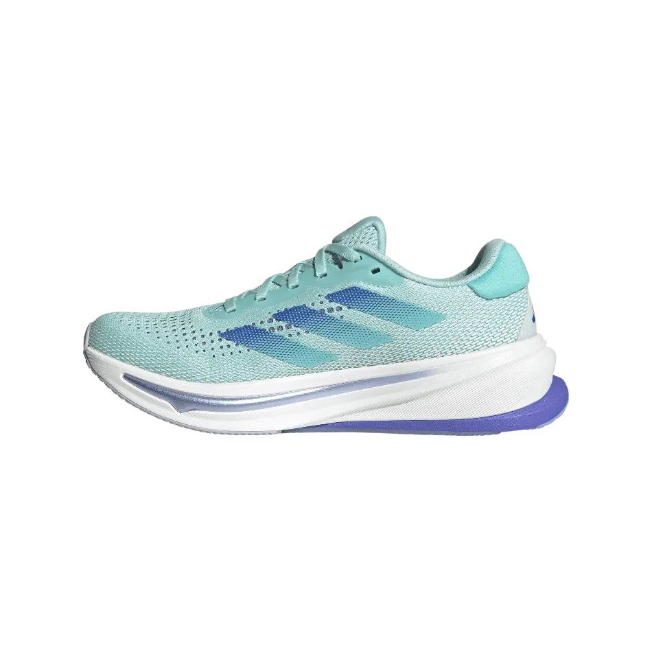 Adidas Women's Supernova Rise Running Shoes in Semi Flash Aqua/Cobalt Blue/Blue Spark Met AW24