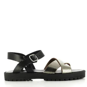 Antichi Romani 081 Nero Black Slingback Sandals