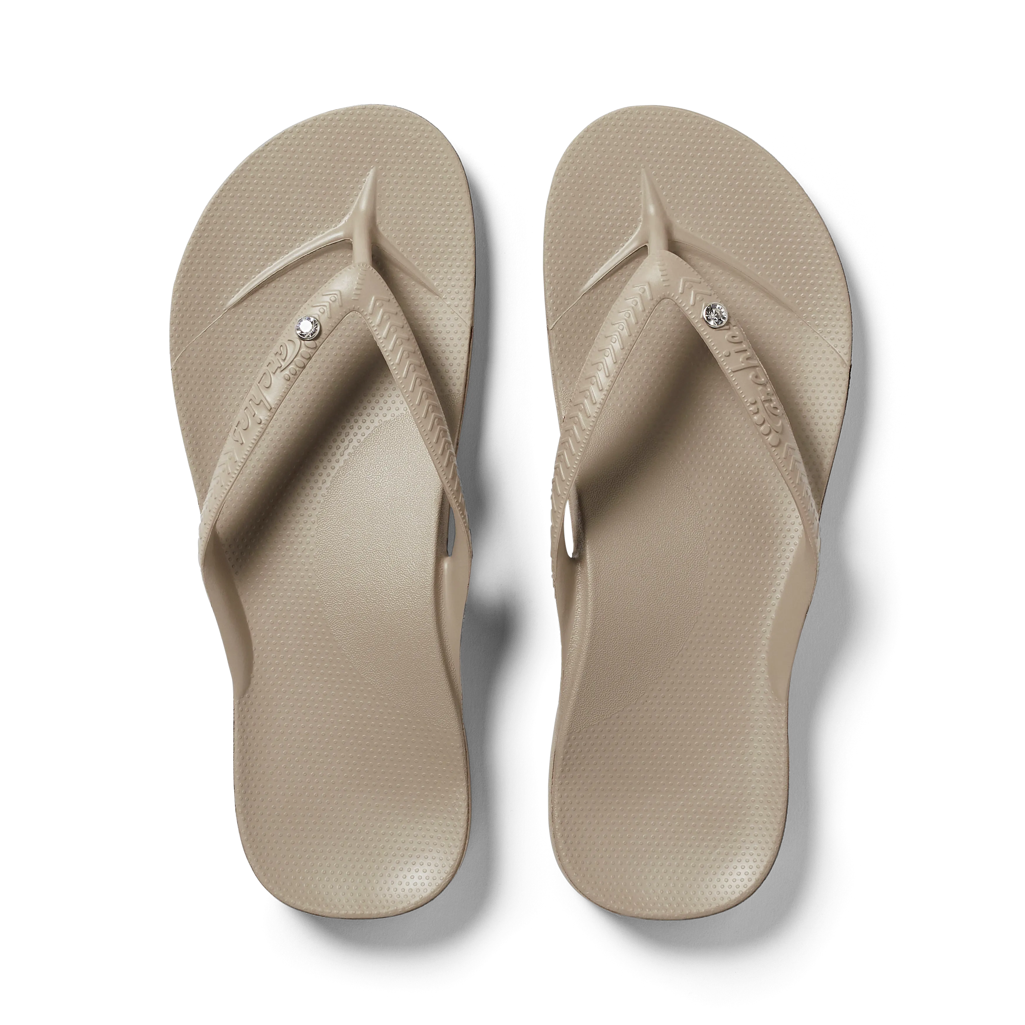 Arch Support Flip Flops - Classic - Crystal Taupe