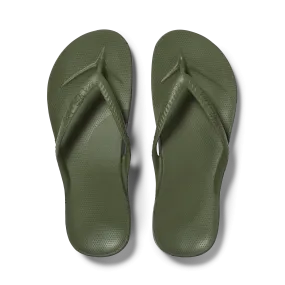 Arch Support Flip Flops - Classic - Olive