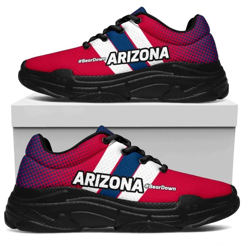 Arizona #BearDown Wildcats Fans Chunky Sneakers