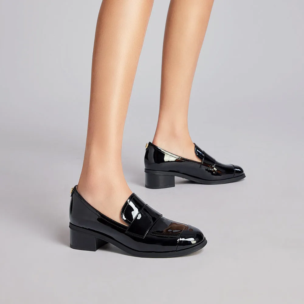 Black Patent Minimal Loafers