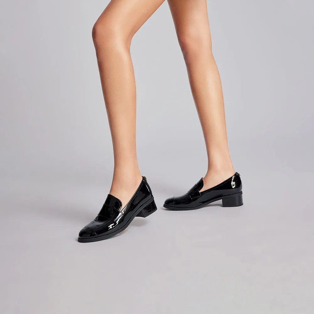 Black Patent Minimal Loafers