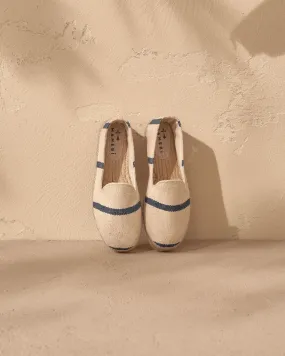 Coarse Woven Canvas Espadrilles - Z13C0 - Yucatán Navy Stripes On Beige