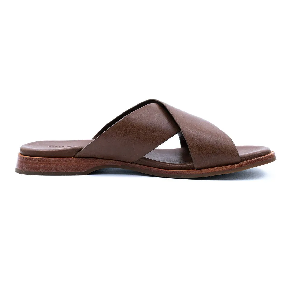 Cole Haan Goldwyn 2.0 Crisscross Sliders Leather Brown Colour For Men