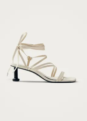 Curly Cream Leather Sandals