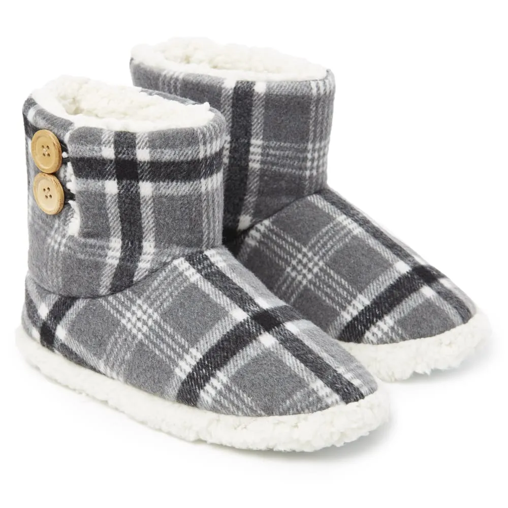 Dunlop Memory Foam Faux Sheepskin Fur Plush Bootie Slippers for Women