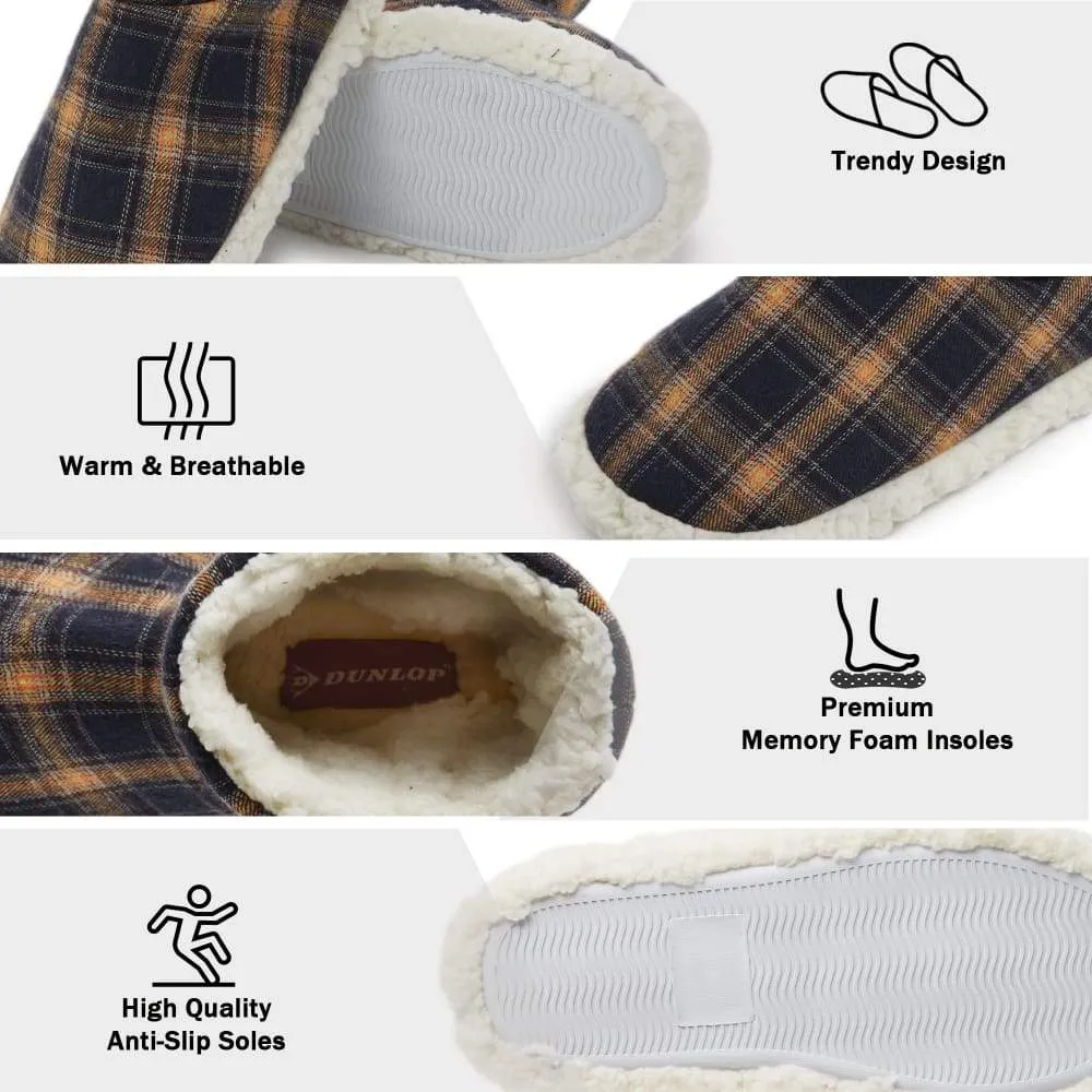 Dunlop Memory Foam Faux Sheepskin Fur Plush Bootie Slippers for Women