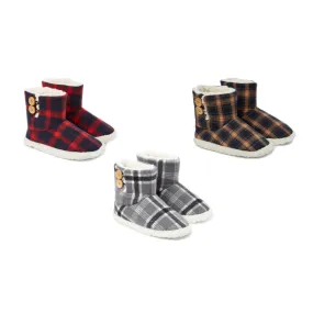 Dunlop Memory Foam Faux Sheepskin Fur Plush Bootie Slippers for Women
