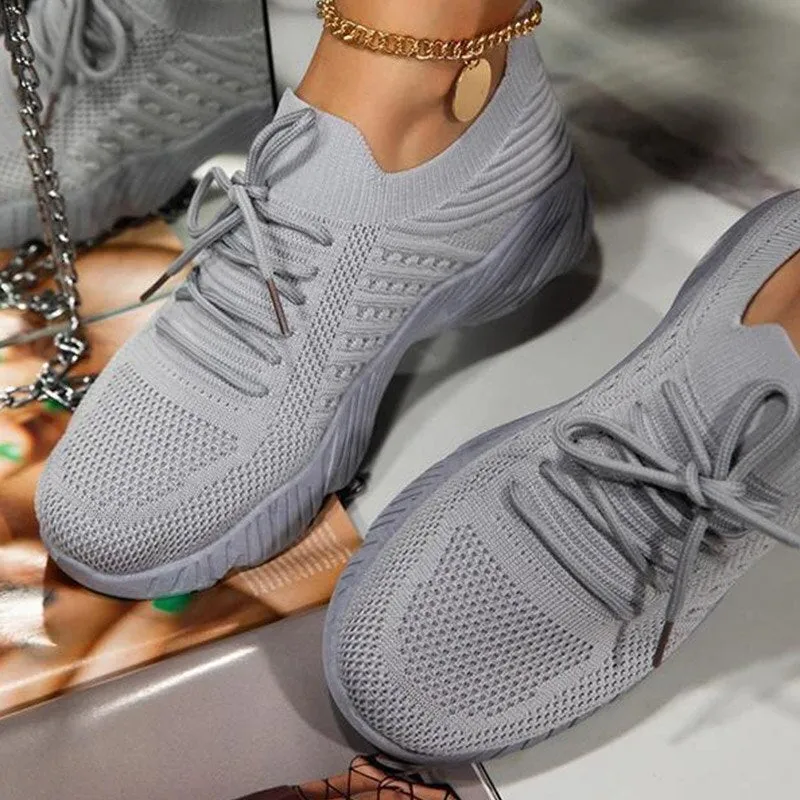 Fashion Women's Sneakers Breathable Shoes Woman Sneakers Lace Up Women Casual Shoes Comfortable Female Sneakers Zapatillas Mujer