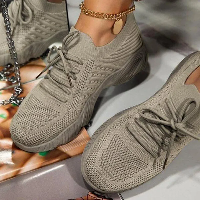 Fashion Women's Sneakers Breathable Shoes Woman Sneakers Lace Up Women Casual Shoes Comfortable Female Sneakers Zapatillas Mujer