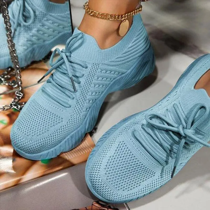 Fashion Women's Sneakers Breathable Shoes Woman Sneakers Lace Up Women Casual Shoes Comfortable Female Sneakers Zapatillas Mujer