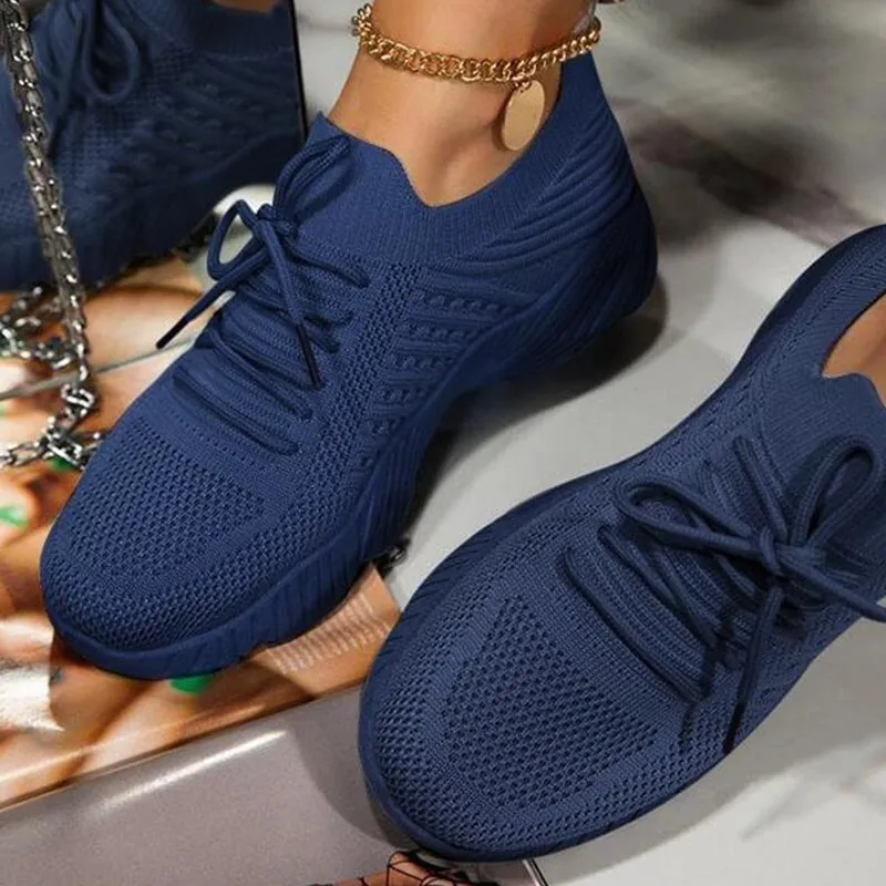 Fashion Women's Sneakers Breathable Shoes Woman Sneakers Lace Up Women Casual Shoes Comfortable Female Sneakers Zapatillas Mujer