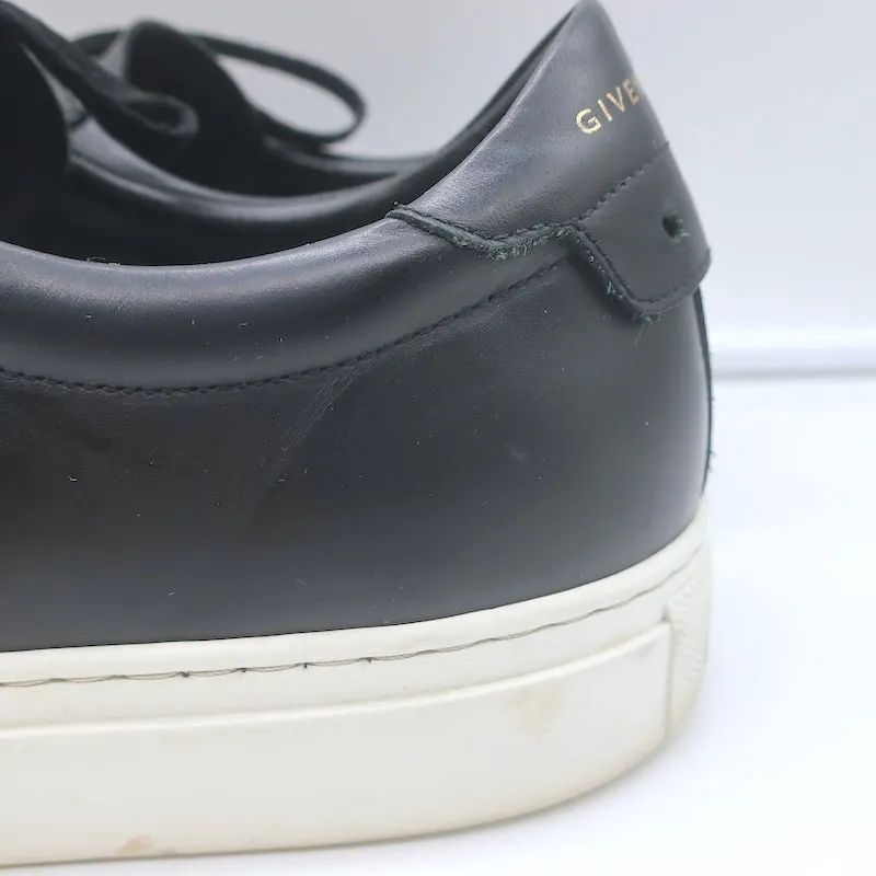 Givenchy Urban Street Low Top Sneakers Black Leather Size 42.5