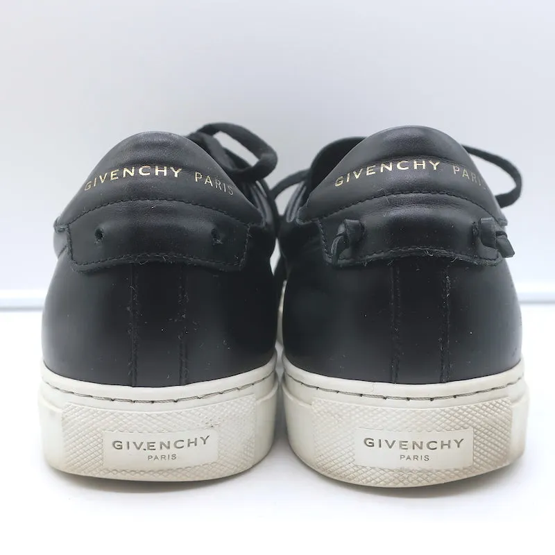 Givenchy Urban Street Low Top Sneakers Black Leather Size 42.5