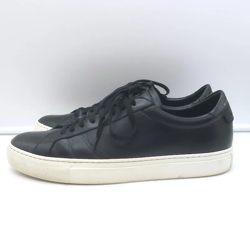 Givenchy Urban Street Low Top Sneakers Black Leather Size 42.5