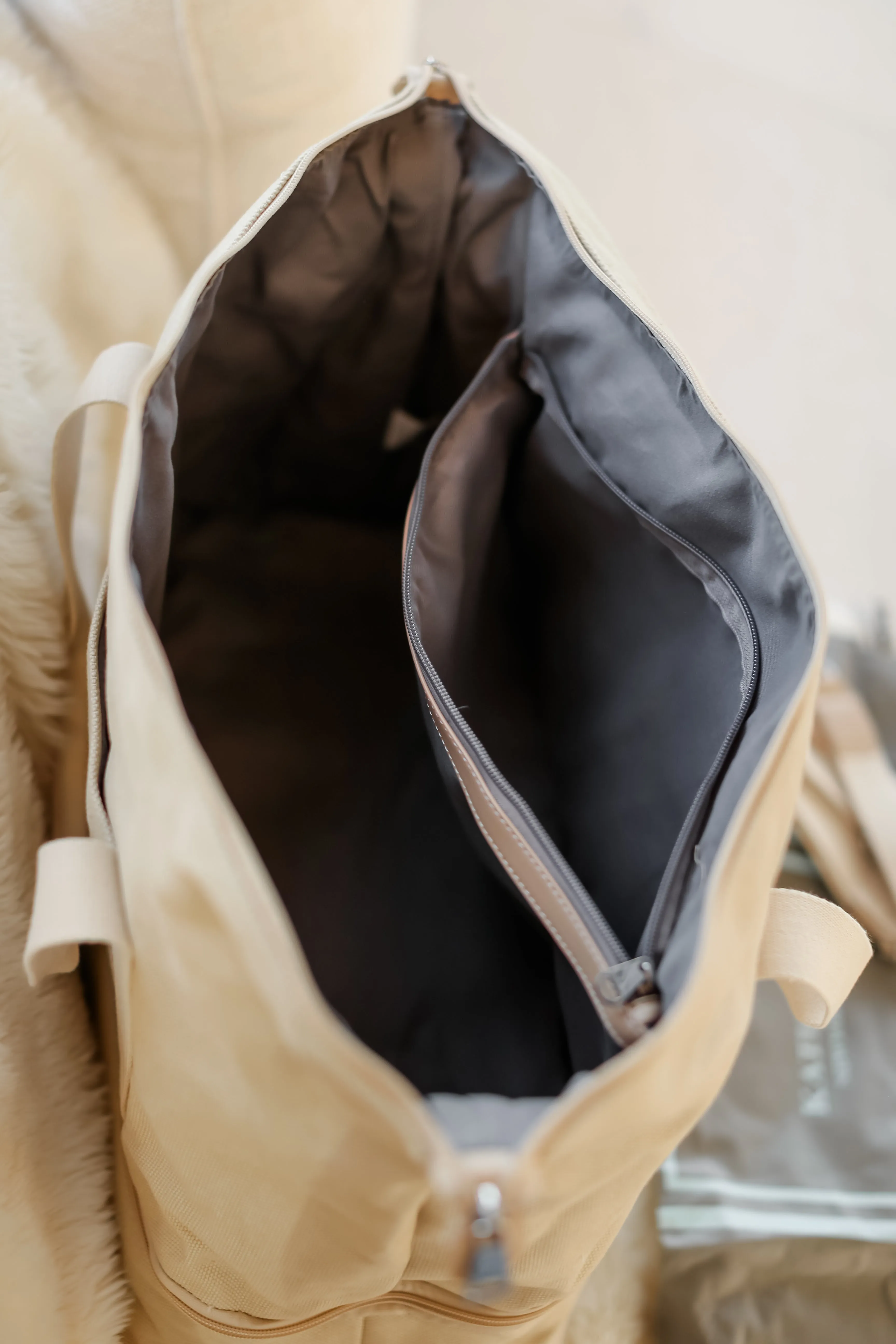 Khaki Weekender Tote Bag