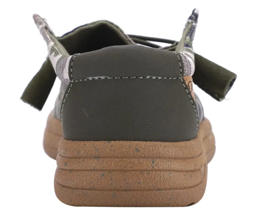 Lamo Youth Paulie Camo Size 11 Y Lace up Slip-on Moc Toe Loafers