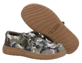 Lamo Youth Paulie Camo Size 11 Y Lace up Slip-on Moc Toe Loafers