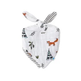 Little Unicorn Reversible Muslin Bandana Bib FOREST FRIENDS