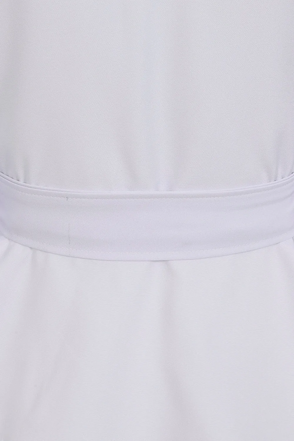 Mili White Longsleeve Wrap Over Tie Top