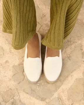 Organic Hemp Flat Espadrilles - O70N0 - La Havana White