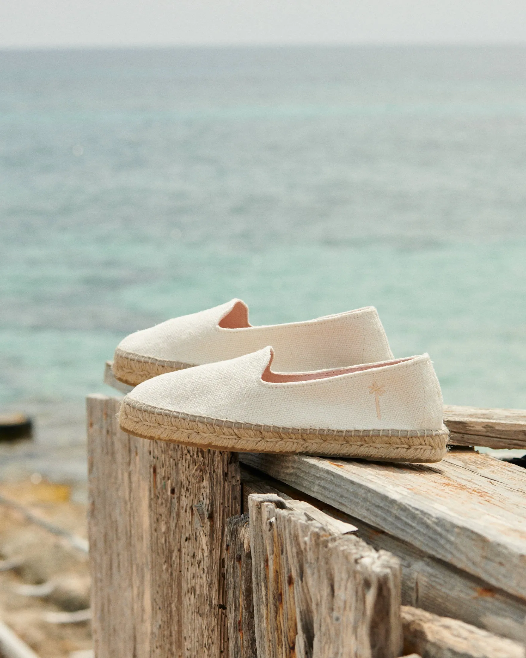 Organic Hemp Flat Espadrilles - O70N0 - La Havana White