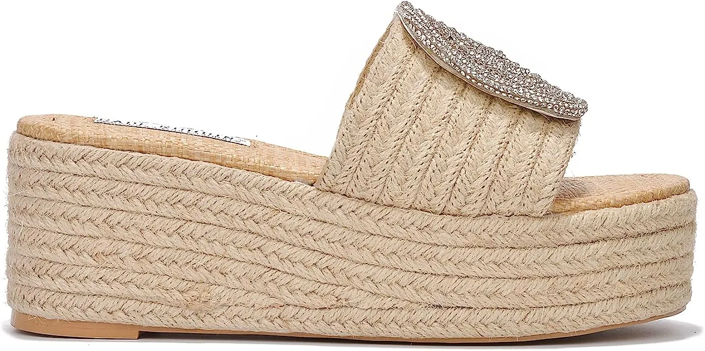 Rhinestone Espadrille Platform Sandals