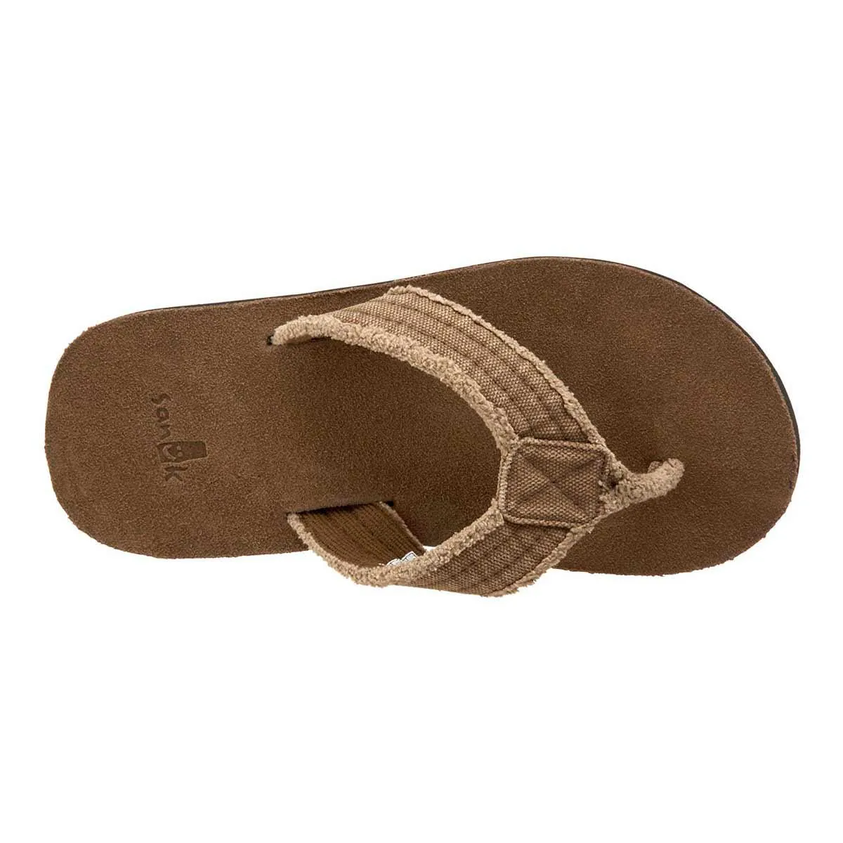 Sanuk Men's Flip Flops - Fraid Not Sandals Khaki | SMS2117-KHA