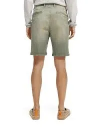 Scotch & Soda De Fave Garment-dyed Twill Shorts Size 34 Grey
