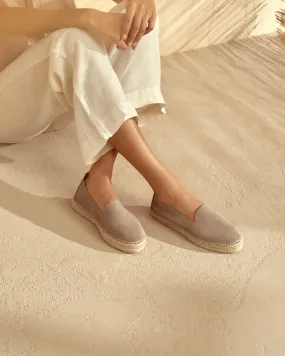 Suede Flat Espadrilles - K19N0 - Hamptons Coco Brown