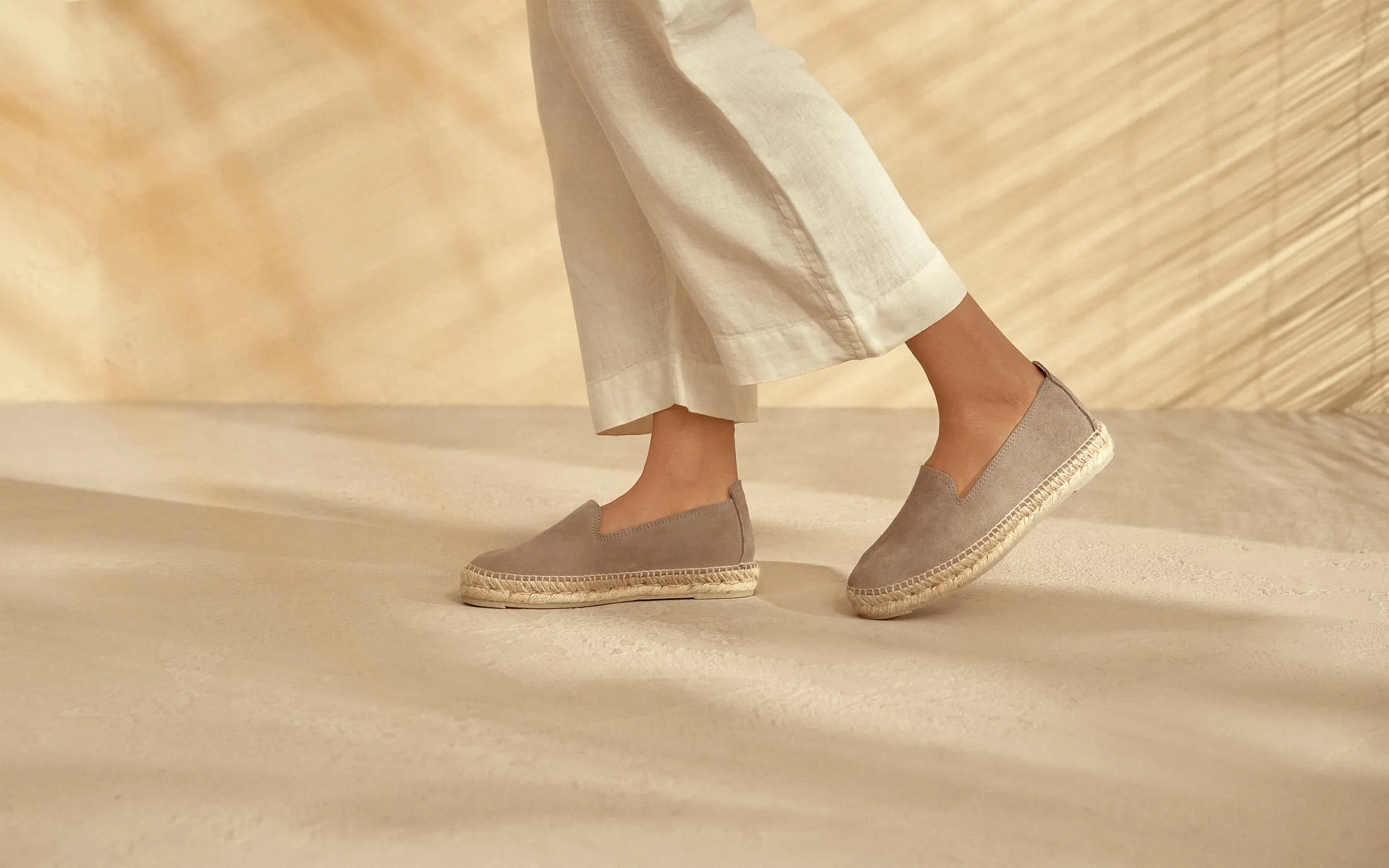 Suede Flat Espadrilles - K19N0 - Hamptons Coco Brown