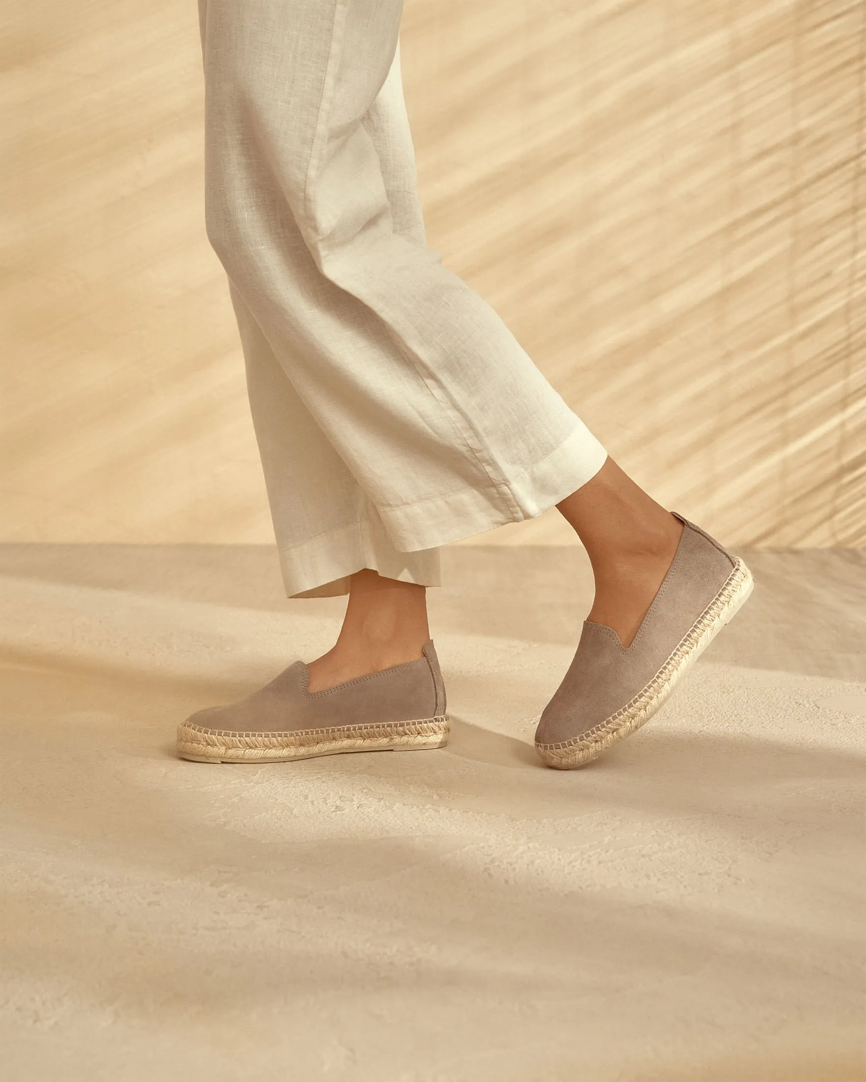 Suede Flat Espadrilles - K19N0 - Hamptons Coco Brown