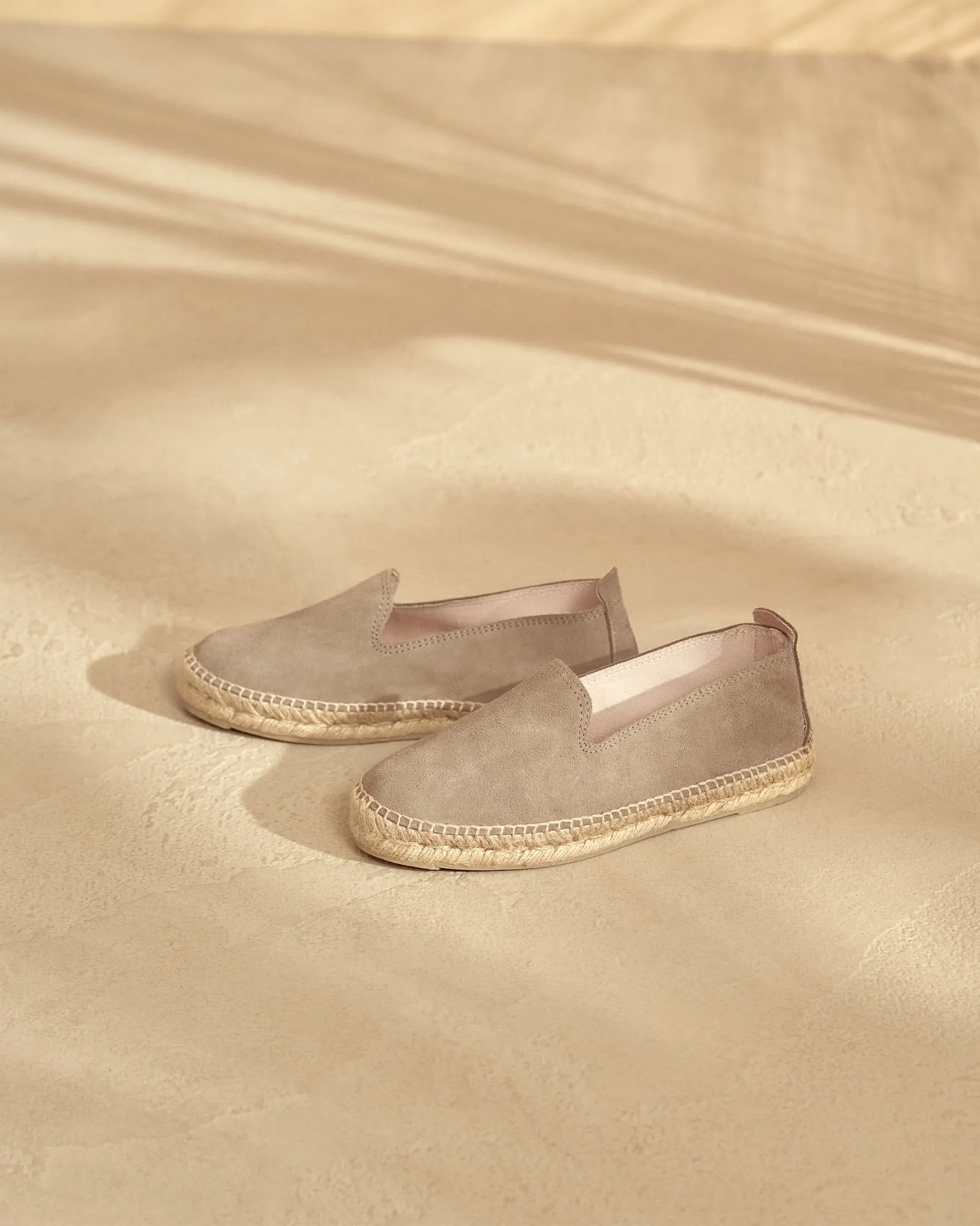 Suede Flat Espadrilles - K19N0 - Hamptons Coco Brown