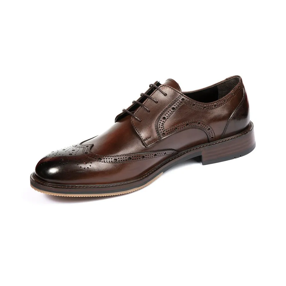 Urban Formal Leather Shoes GR75012BR Dark Brown