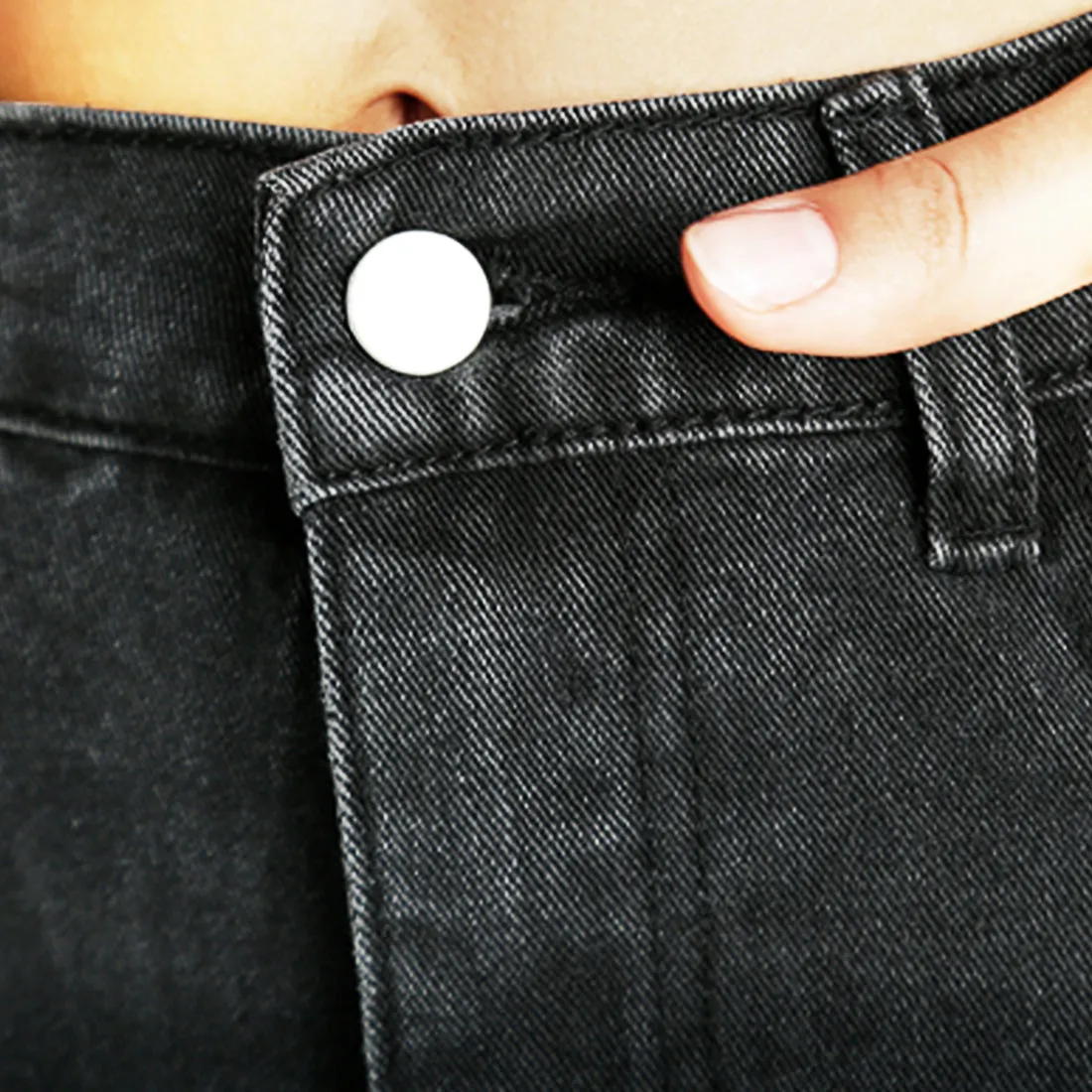 Wide Legged Solid Denim Pants