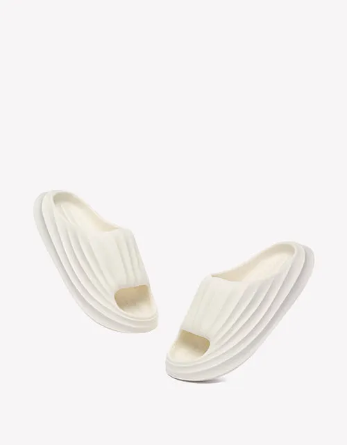 Women Cloud Slippers Plus in White