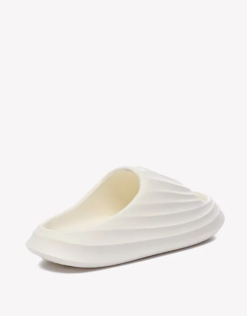 Women Cloud Slippers Plus in White