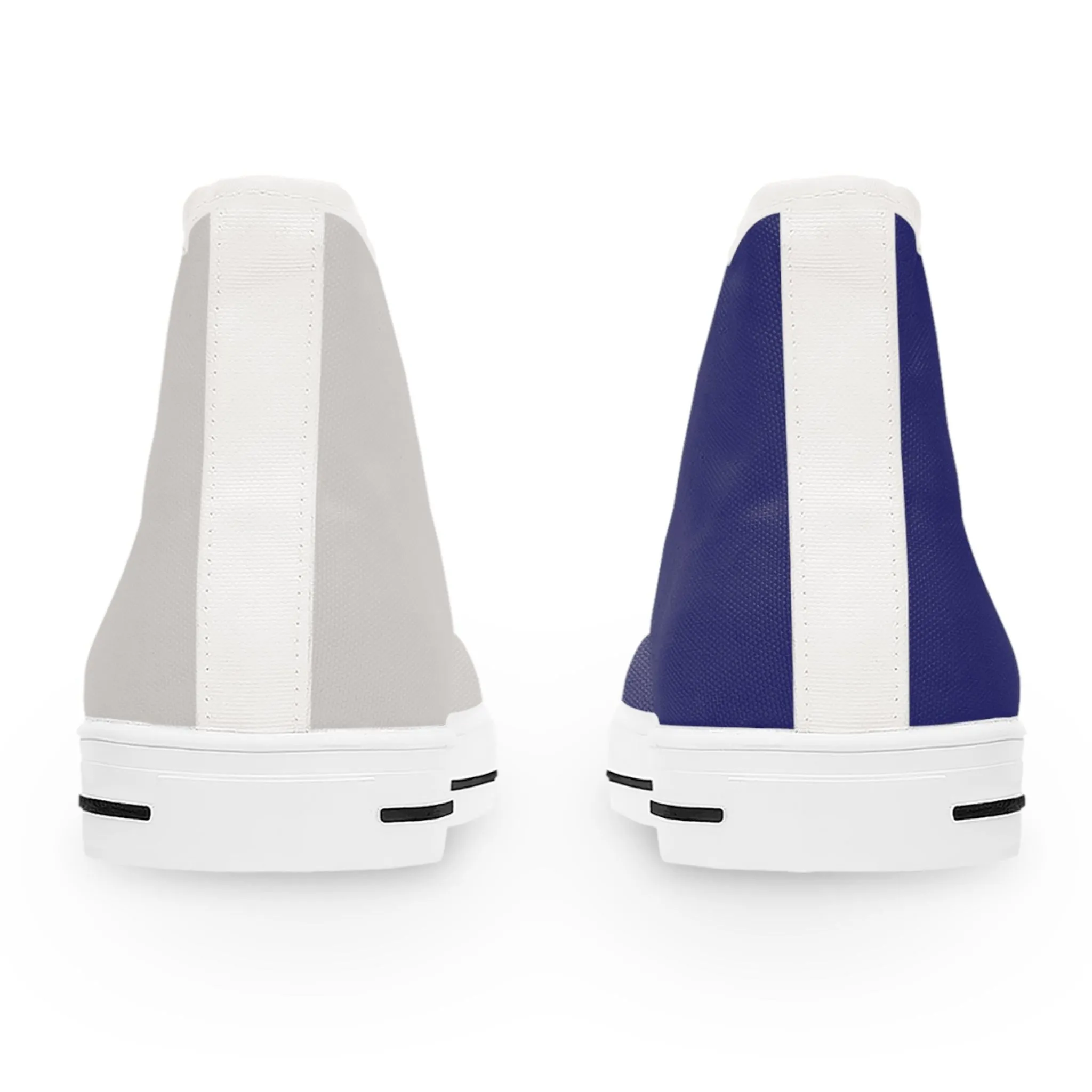 Women's Navy & Grey Mismatched High Top Sneakers