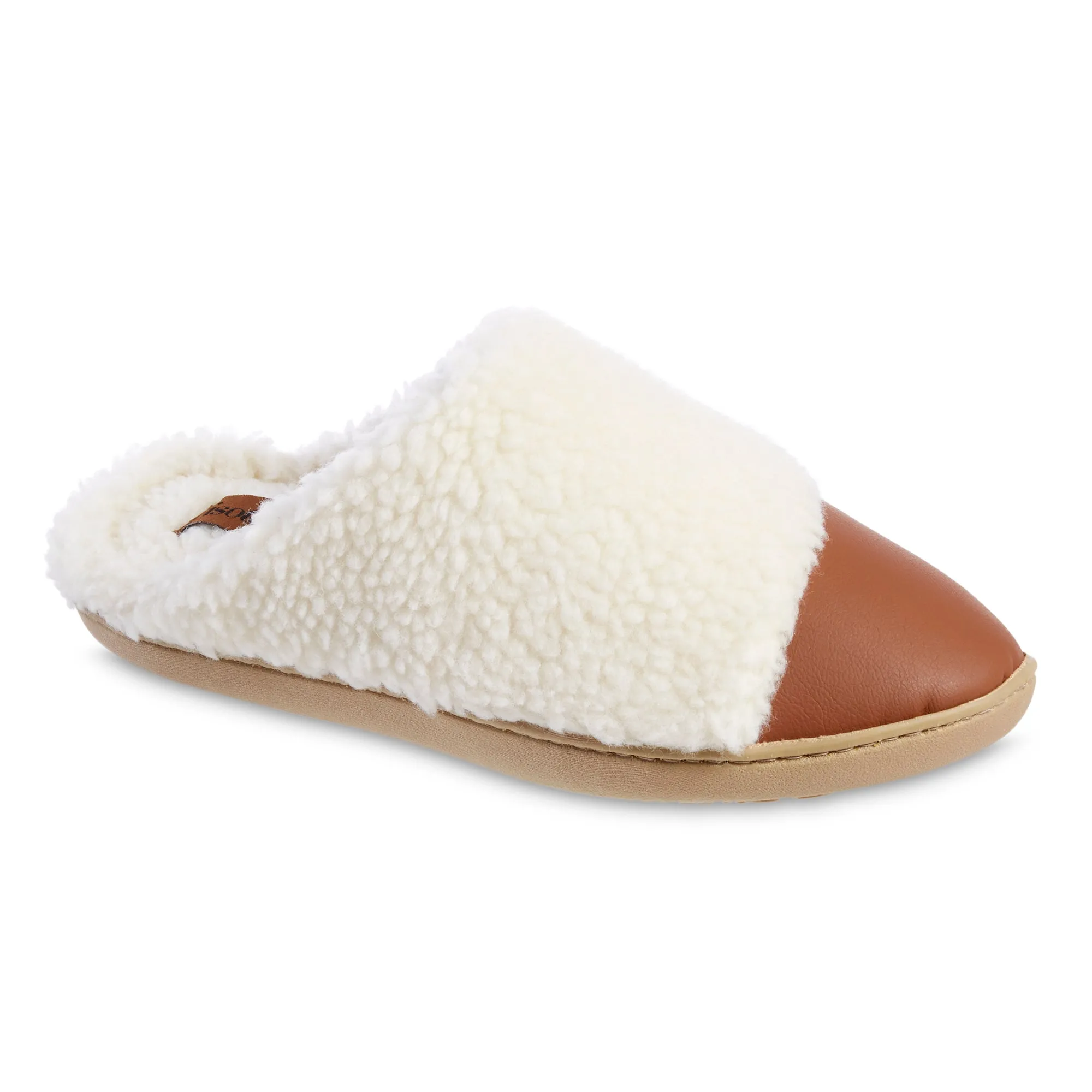 Women's Tinsley Synthetic Leather & Berger Clog Slippers With Memory Foam