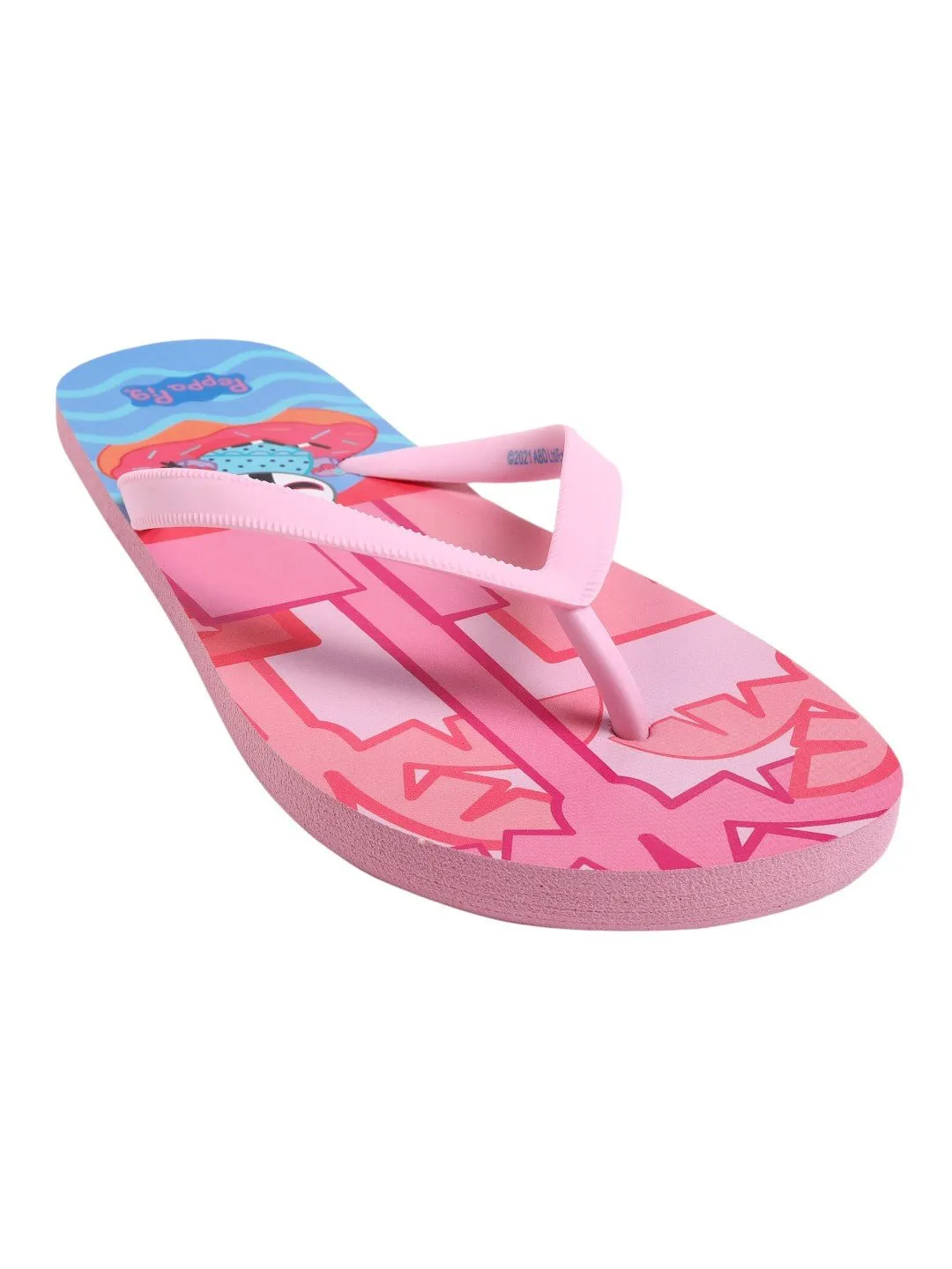 Yellow Bee Peppa Pig Pool Party Flip-Flops for Girls, Multi