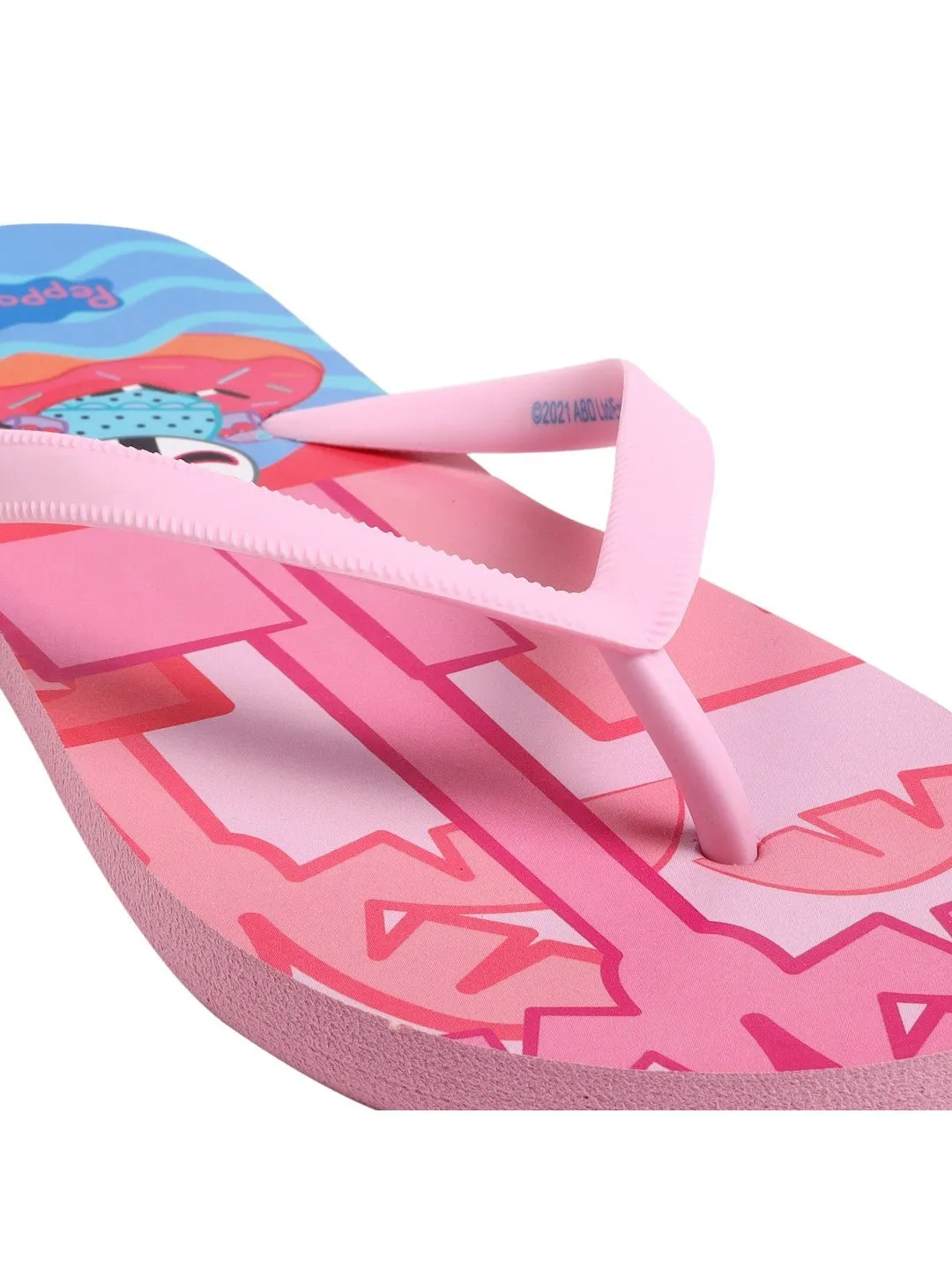 Yellow Bee Peppa Pig Pool Party Flip-Flops for Girls, Multi